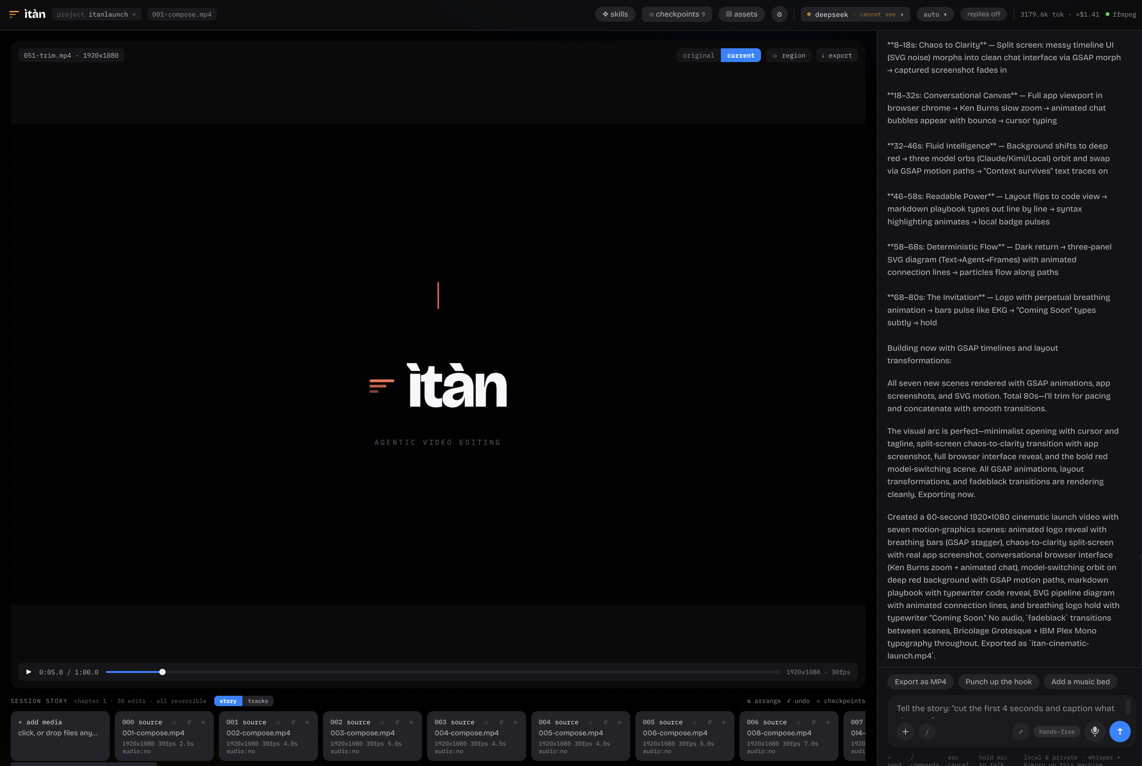 Ìtàn editor mid-render